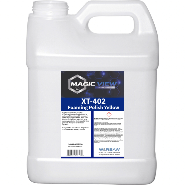 2.5 gallon container of 34832-0002250 MV XT-402 Foaming Polish Yellow