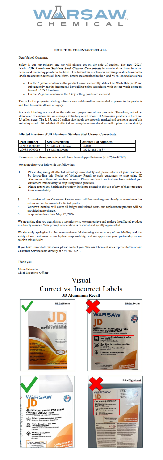 Active Voluntary Recall